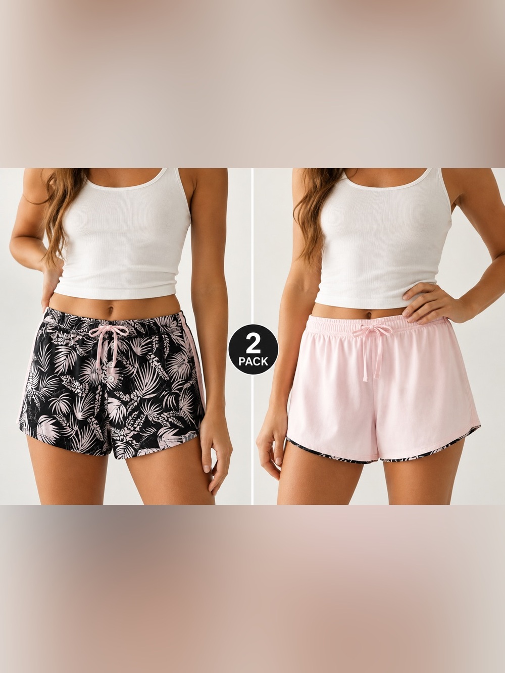 Hurley 2- pack sleep shorts, size large new with tags